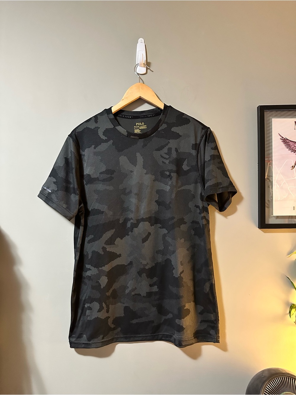 Polo by Ralph Lauren Men’s Black & Charcoal Camo Short-Sleeve Tee